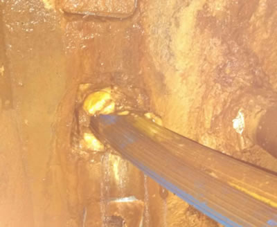 Extraction From Clay Tile Outer Duct - Before